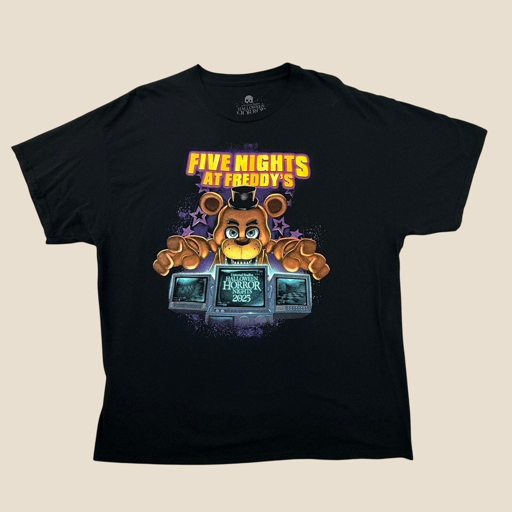 Universal Halloween Horror Nights T-Shirt 2XL Black FNAF Five Nights At Freddy's